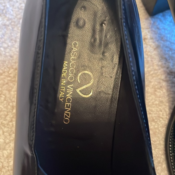 Italian leather heeled loafers by - Picture 2 of 4